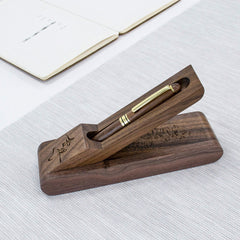 Custom Walnut Pen Holder + Solid Wood Pen