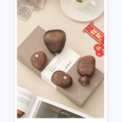 Custom Walnut Balanced Stone