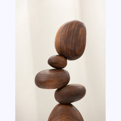 Custom Walnut Balanced Stone