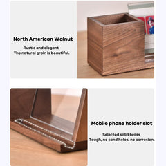 Custom Walnut Pen Holder & Photo Frame