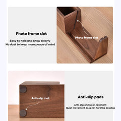Custom Walnut Pen Holder & Photo Frame