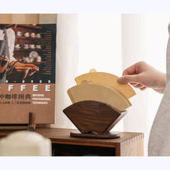 Custom Walnut Fan-Shaped Tissue Box