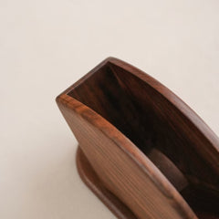 Custom Walnut Fan-Shaped Tissue Box
