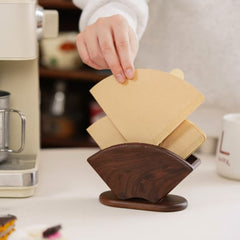 Custom Walnut Fan-Shaped Tissue Box