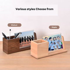 Custom Walnut Pen Holder & Photo Frame