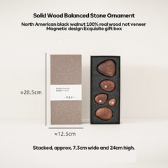 Custom Walnut Balanced Stone