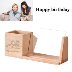 Custom Walnut Pen Holder & Photo Frame