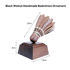 Custom Black Handmade Badminton Ornament