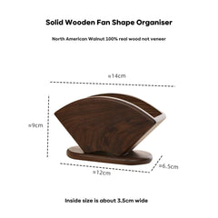 Custom Walnut Fan-Shaped Tissue Box