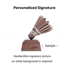 Custom Black Handmade Badminton Ornament