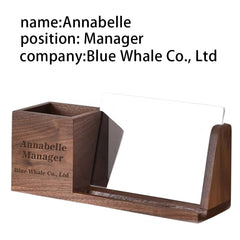 Custom Walnut Pen Holder & Photo Frame