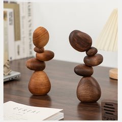 Custom Walnut Balanced Stone