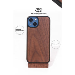 Custom Apple Phone Walnut Case