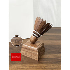Custom Black Handmade Badminton Ornament