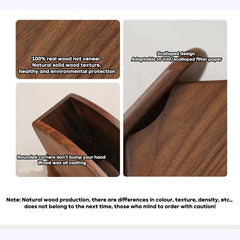 Custom Walnut Fan-Shaped Tissue Box