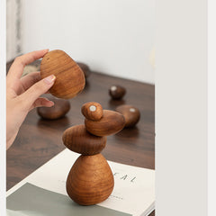 Custom Walnut Balanced Stone