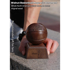Custom Black Walnut Handmade Basketball Ornament