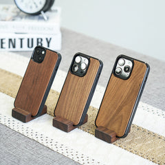Custom Apple Phone Walnut Case