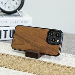 Custom Apple Phone Walnut Case