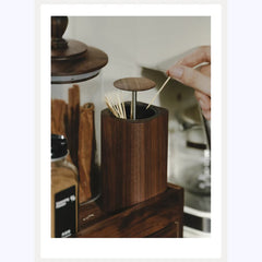 Custom Walnut Automatic Toothpick Organizer
