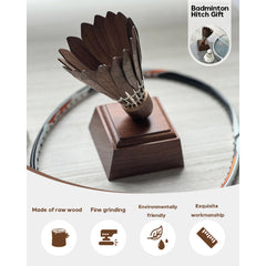 Custom Black Handmade Badminton Ornament