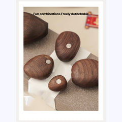 Custom Walnut Balanced Stone