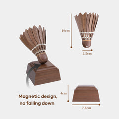 Custom Black Handmade Badminton Ornament