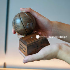 Custom Black Walnut Handmade Basketball Ornament