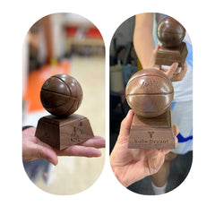 Custom Black Walnut Handmade Basketball Ornament
