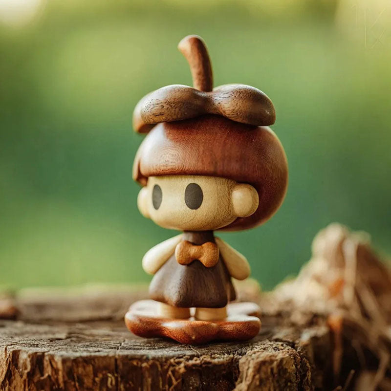 Handcrafted Mangosteen Doll Solid Wood Ornament
