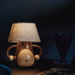 Cute Solid Wood Bedside Lamp