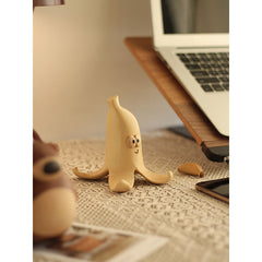 Handcrafted Banana Buddy Solid Wood Phone Stand