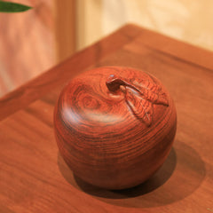 Handcrafted Camphor Wood Apple Ornament