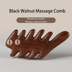 Black Walnut Multi-Functional Meridian Massage Wooden Comb