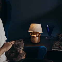 Cute Solid Wood Bedside Lamp