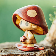 Handcrafted Mushroom Doll Wooden Ornament