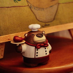 Handcrafted Chef Bear Solid Wood Ornament
