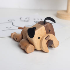 Handcrafted Wooden Bulldog Figurine