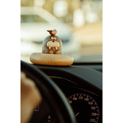 Handcrafted Walrus Dudu Wooden Car Parking Number Plate