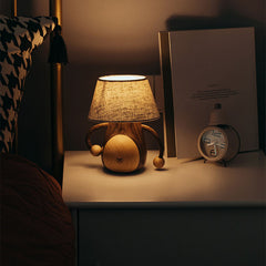 Cute Solid Wood Bedside Lamp