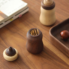 Cute Baby Bottle Shaped Solid Wood Toothpick Holder
