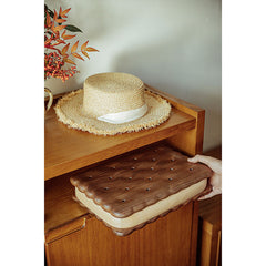 Large Size Biscuit-Shaped Solid Wood Jewelry Organizer Box