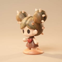Handcrafted Cute Cactus Elf Doll Solid Wood Ornament