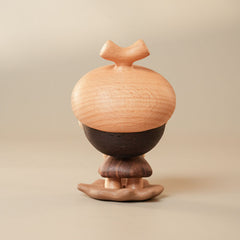 Handcrafted Acorn Elf Doll Solid Wood Ornament