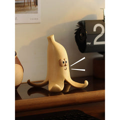 Handcrafted Banana Buddy Solid Wood Phone Stand