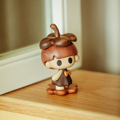 Handcrafted Mangosteen Doll Solid Wood Ornament