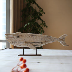 Vintage Handcrafted Solid Wood Fish