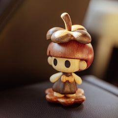 Handcrafted Mangosteen Doll Solid Wood Ornament