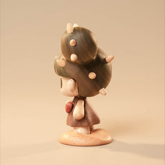 Handcrafted Cute Cactus Elf Doll Solid Wood Ornament
