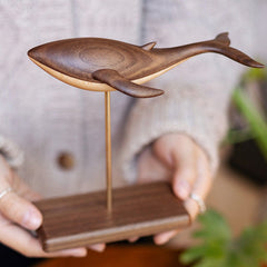 Handcrafted Flying Whale Ornament